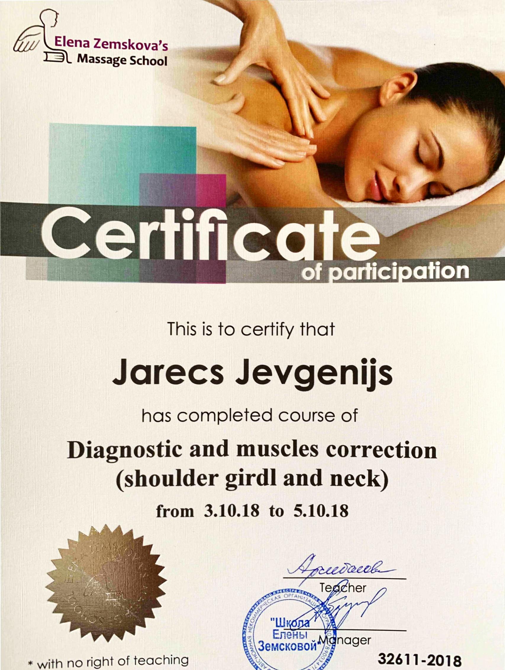 Shoulder girdle and neck correction (2018)
