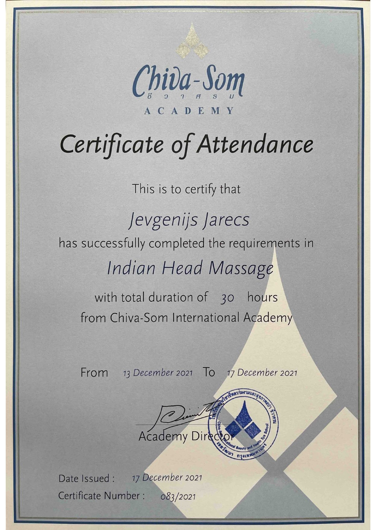 Chiva som academy attendance (2021)