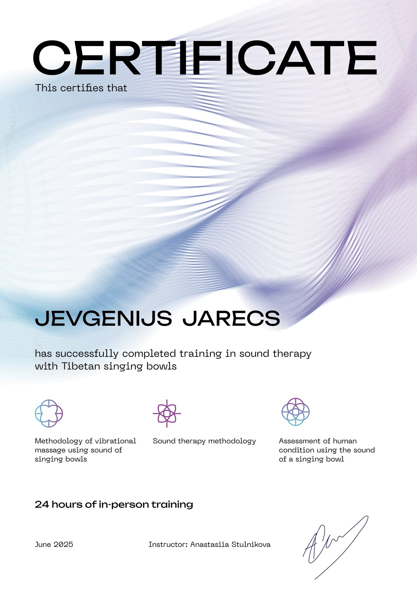 Training certificate (2025)